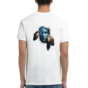 ARTYSTYCZNA KOSZULKA MĘSKA „CYFROWA TWARZ SZTUCZNEJ INTELIGENCJI”
