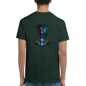 ARTYSTYCZNA KOSZULKA MĘSKA „CZŁOWIEK I SZTUCZNA INTELIGENCJA”