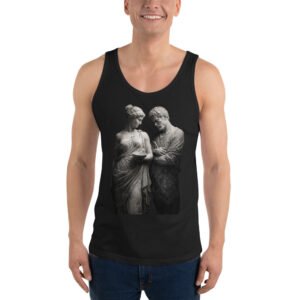 koszulka tank top z klasycznymi rzeźbami greckimi
