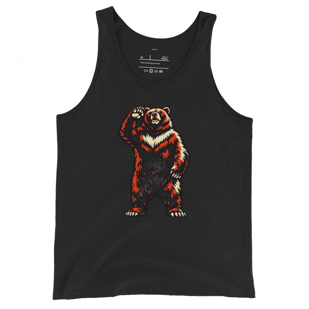 Męska koszulka na ramiączkach „Niedźwiedź PRL” – tank top retro z kultowym misiem vintage| Zarn.pl Męska koszulka na ramiączkach „Niedźwiedź PRL” – tank top retro z kultowym misiem vintage - obrazek 2