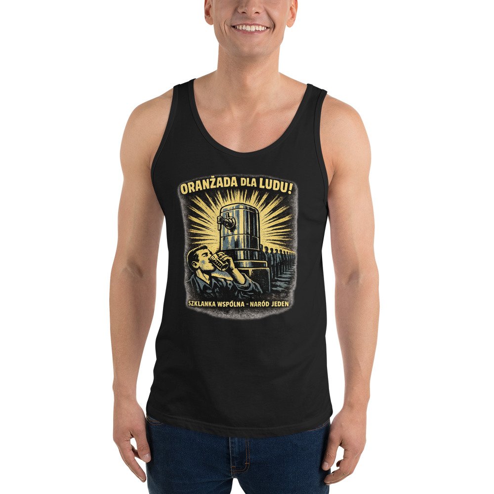 Koszulka na ramiączkach PRL „Oranżada dla Ludu” – tank top retro humor| Zarn.pl Koszulka na ramiączkach PRL „Oranżada dla Ludu” – tank top retro humor - obrazek 8