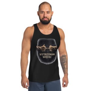 męska koszulka tank top motywacyjna z nadrukiem liny