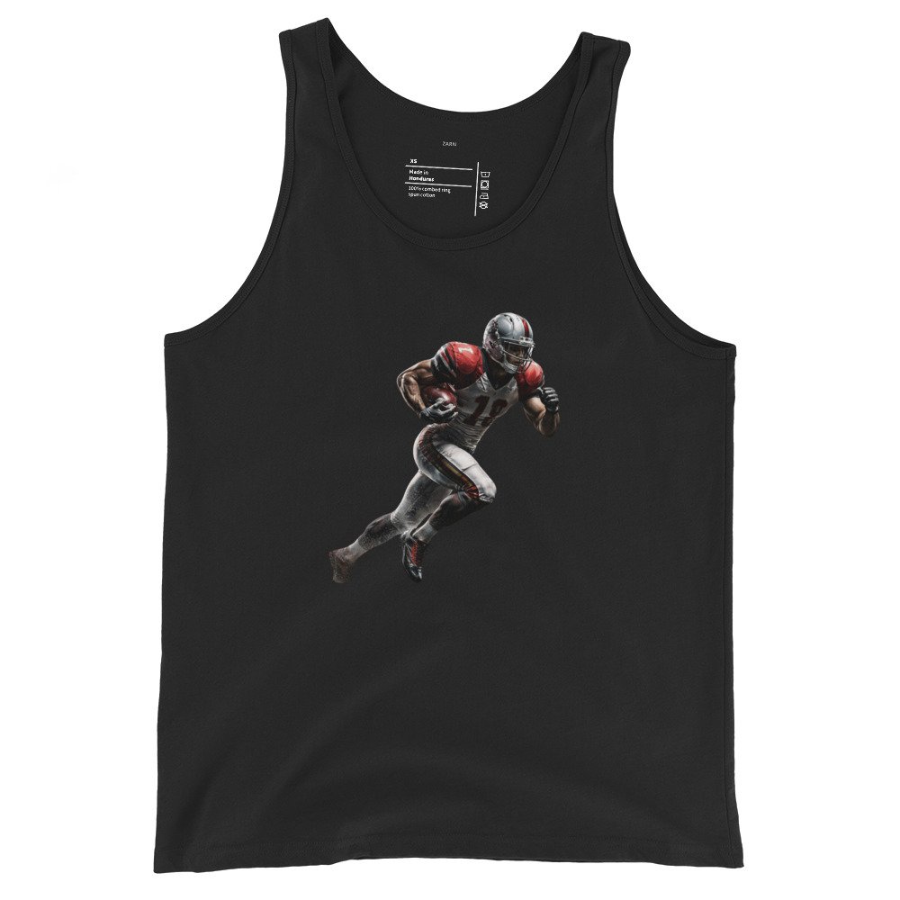 Męska koszulka na ramiączkach „Sprint Touchdown” – sportowa koszulka tank top z zawodnikiem futbolu amerykańskiego| Zarn.pl Męska koszulka na ramiączkach „Sprint Touchdown” – sportowa koszulka tank top z zawodnikiem futbolu amerykańskiego - obrazek 2