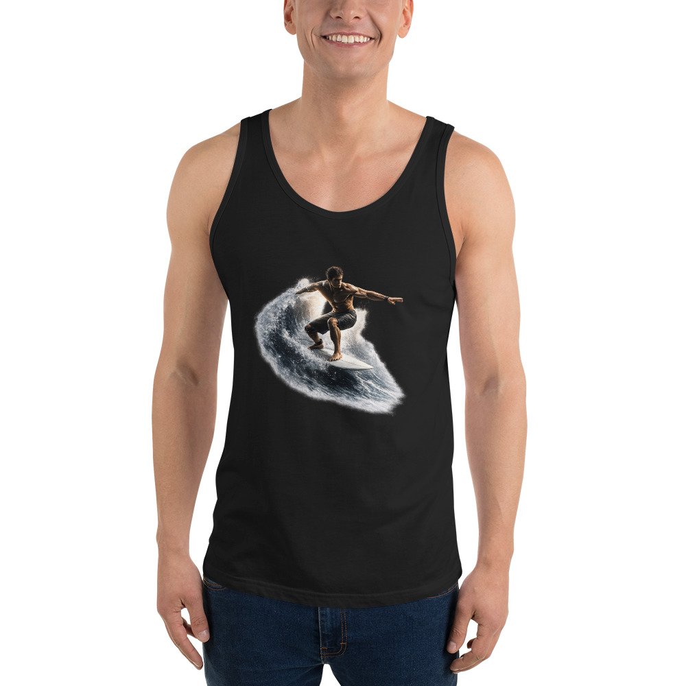 Męska koszulka na ramiączkach „Moc Fali” – sportowa koszulka tank top z surferem| Zarn.pl Męska koszulka na ramiączkach „Moc Fali” – sportowa koszulka tank top z surferem - obrazek 8