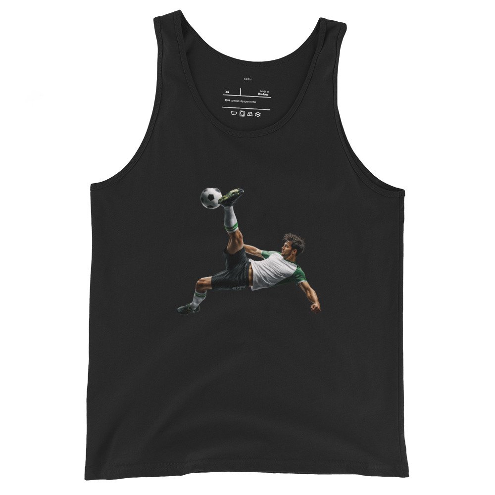 Męska koszulka na ramiączkach „Gol Marzeń” – sportowa koszulka tank top z piłkarzem| Zarn.pl Męska koszulka na ramiączkach „Gol Marzeń” – sportowa koszulka tank top z piłkarzem - obrazek 2