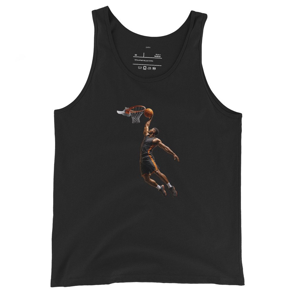 Męska koszulka na ramiączkach „Air Dunk” – sportowa koszulka tank top z koszykarzem| Zarn.pl Męska koszulka na ramiączkach „Air Dunk” – sportowa koszulka tank top z koszykarzem - obrazek 2