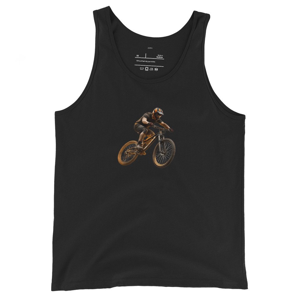 Męska koszulka na ramiączkach „Downhill Ride” – sportowa koszulka tank top z rowerzystą MTB| Zarn.pl Męska koszulka na ramiączkach „Downhill Ride” – sportowa koszulka tank top z rowerzystą MTB - obrazek 2