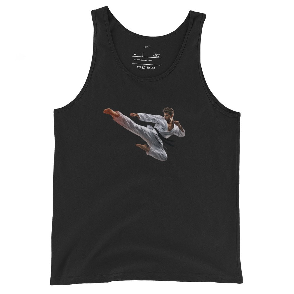 Męska koszulka na ramiączkach „Karate Master” – sportowa koszulka tank top z zawodnikiem karate| Zarn.pl Męska koszulka na ramiączkach „Karate Master” – sportowa koszulka tank top z zawodnikiem karate - obrazek 2
