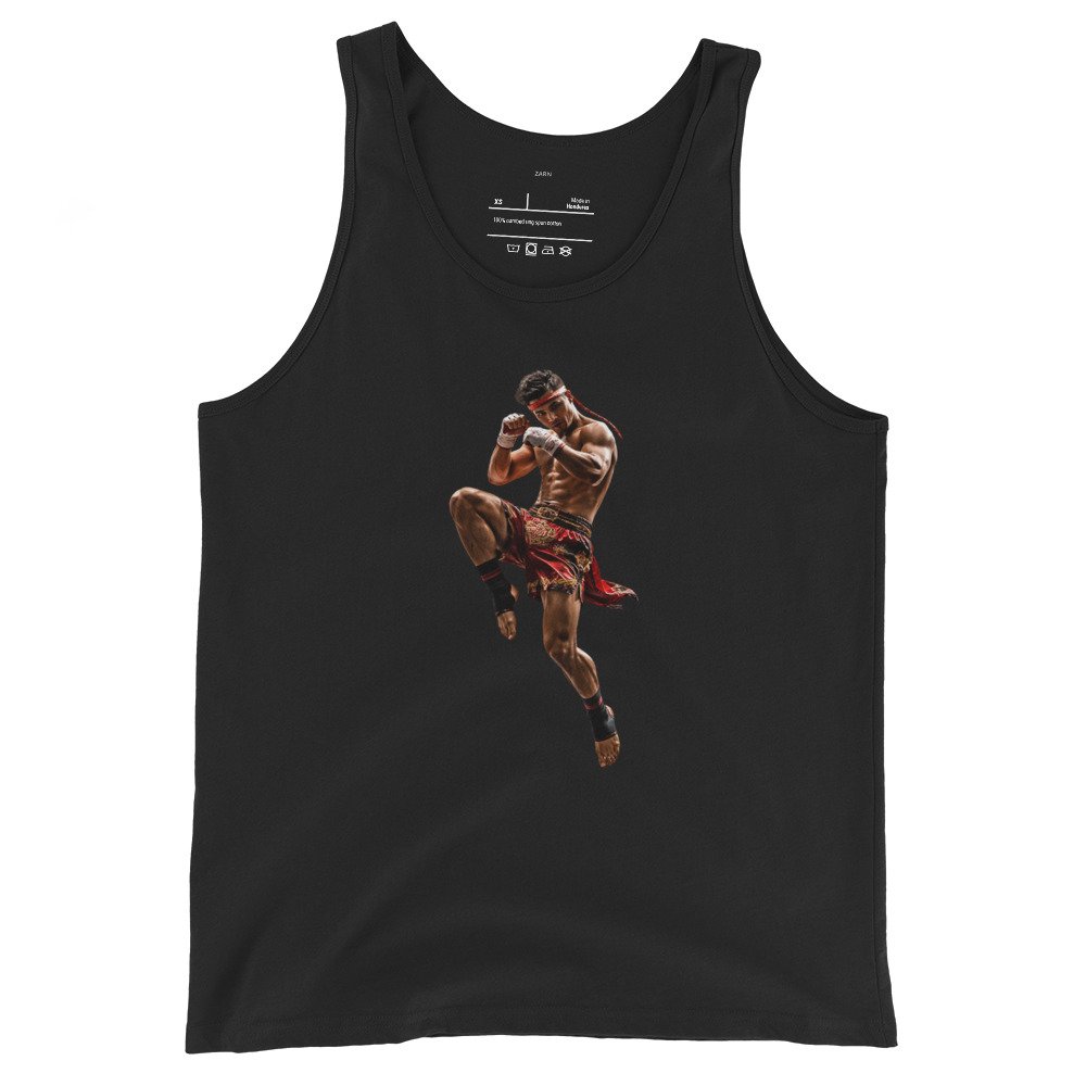 Męska koszulka na ramiączkach „Muay Thai Fighter” – sportowa koszulka tank top Muay Thai| Zarn.pl Męska koszulka na ramiączkach „Muay Thai Fighter” – sportowa koszulka tank top Muay Thai - obrazek 2