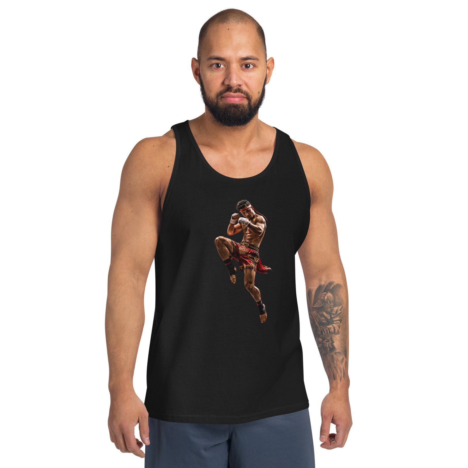 Męska koszulka na ramiączkach „Muay Thai Fighter” – sportowa koszulka tank top Muay Thai| Zarn.pl Męska koszulka na ramiączkach „Muay Thai Fighter” – sportowa koszulka tank top Muay Thai - obrazek 8