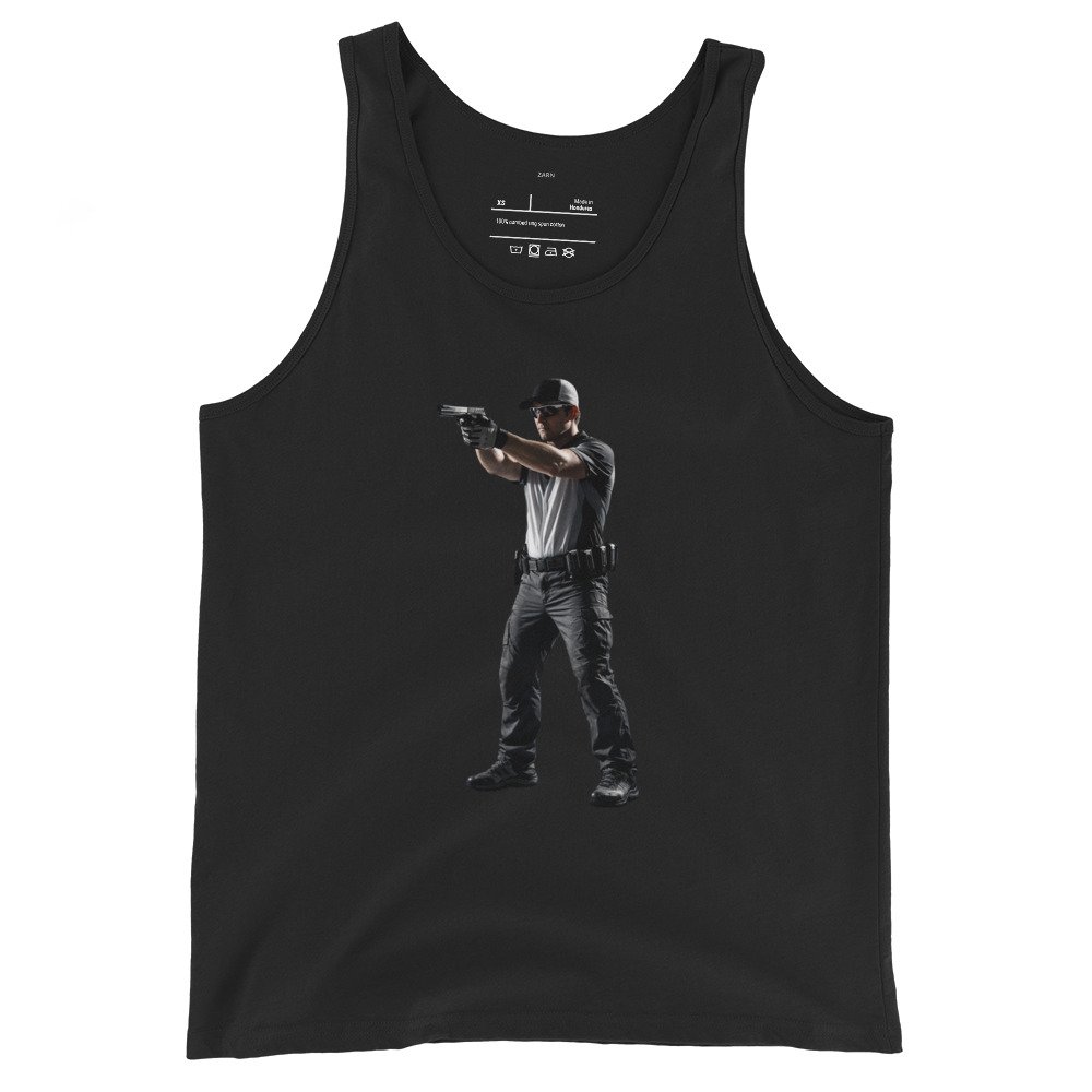 Męska koszulka na ramiączkach „Dynamic Shooter” – sportowa koszulka tank top strzelectwo sportowe| Zarn.pl Męska koszulka na ramiączkach „Dynamic Shooter” – sportowa koszulka tank top strzelectwo sportowe - obrazek 2