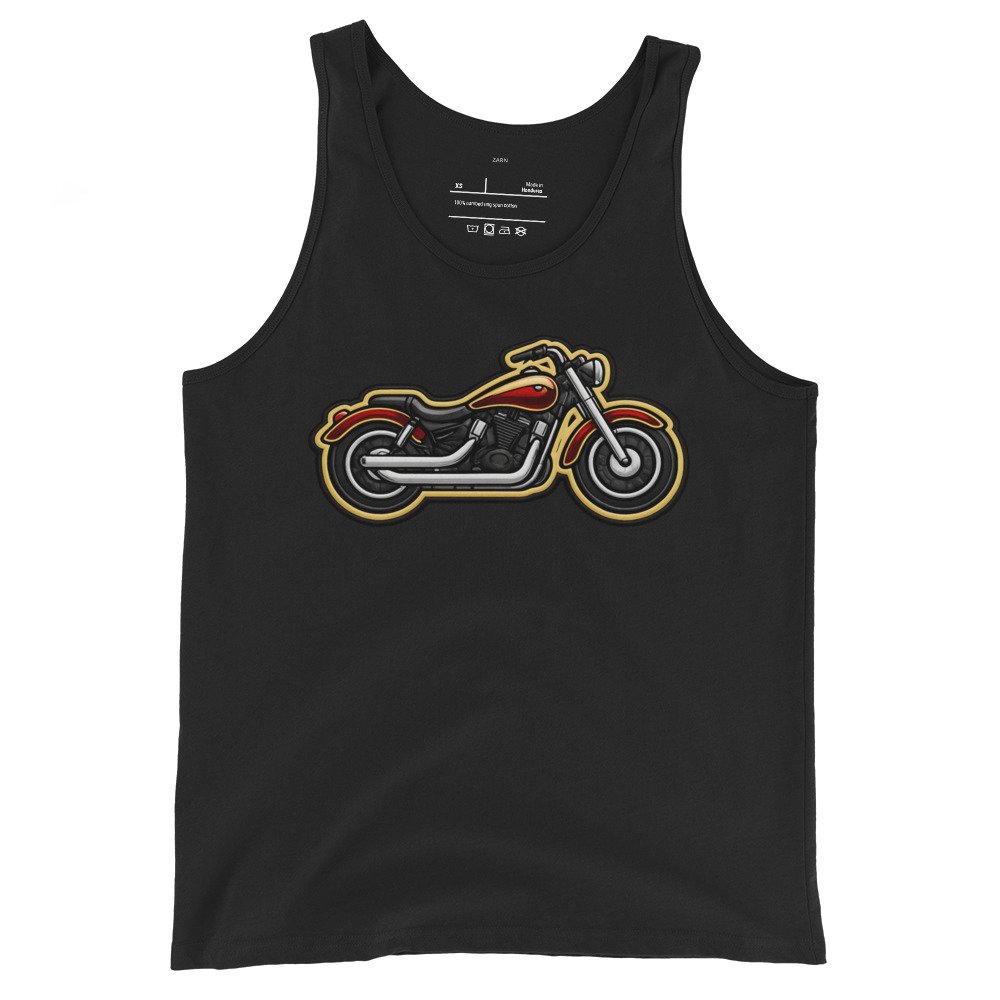 Męska koszulka na ramiączkach „Classic Chopper” – tank top z motocyklem cruiser| Zarn.pl Męska koszulka na ramiączkach „Classic Chopper” – tank top z motocyklem cruiser - obrazek 2