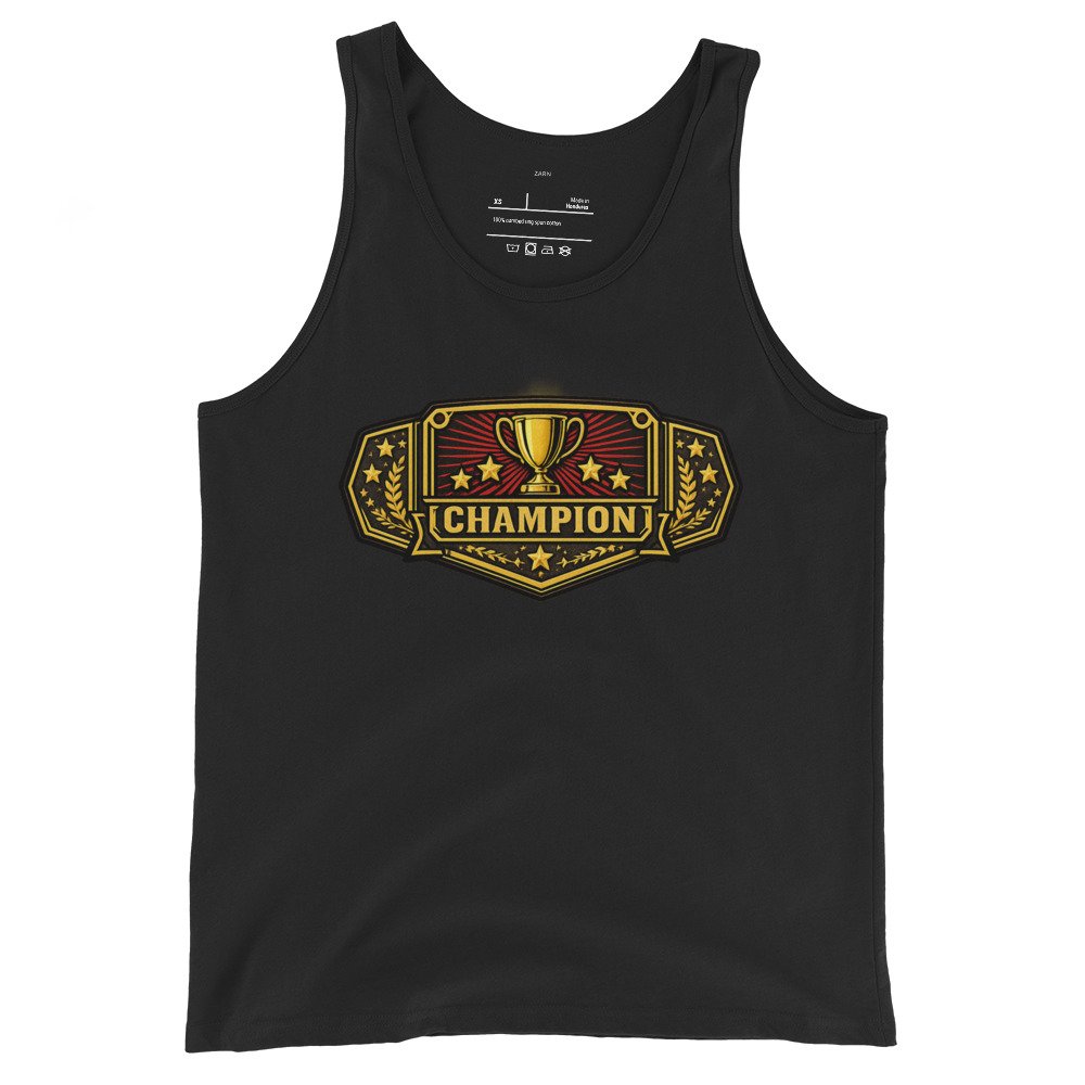 Męska koszulka na ramiączkach „Champion Belt” – tank top z pasem mistrzowskim| Zarn.pl Męska koszulka na ramiączkach „Champion Belt” – tank top z pasem mistrzowskim - obrazek 2