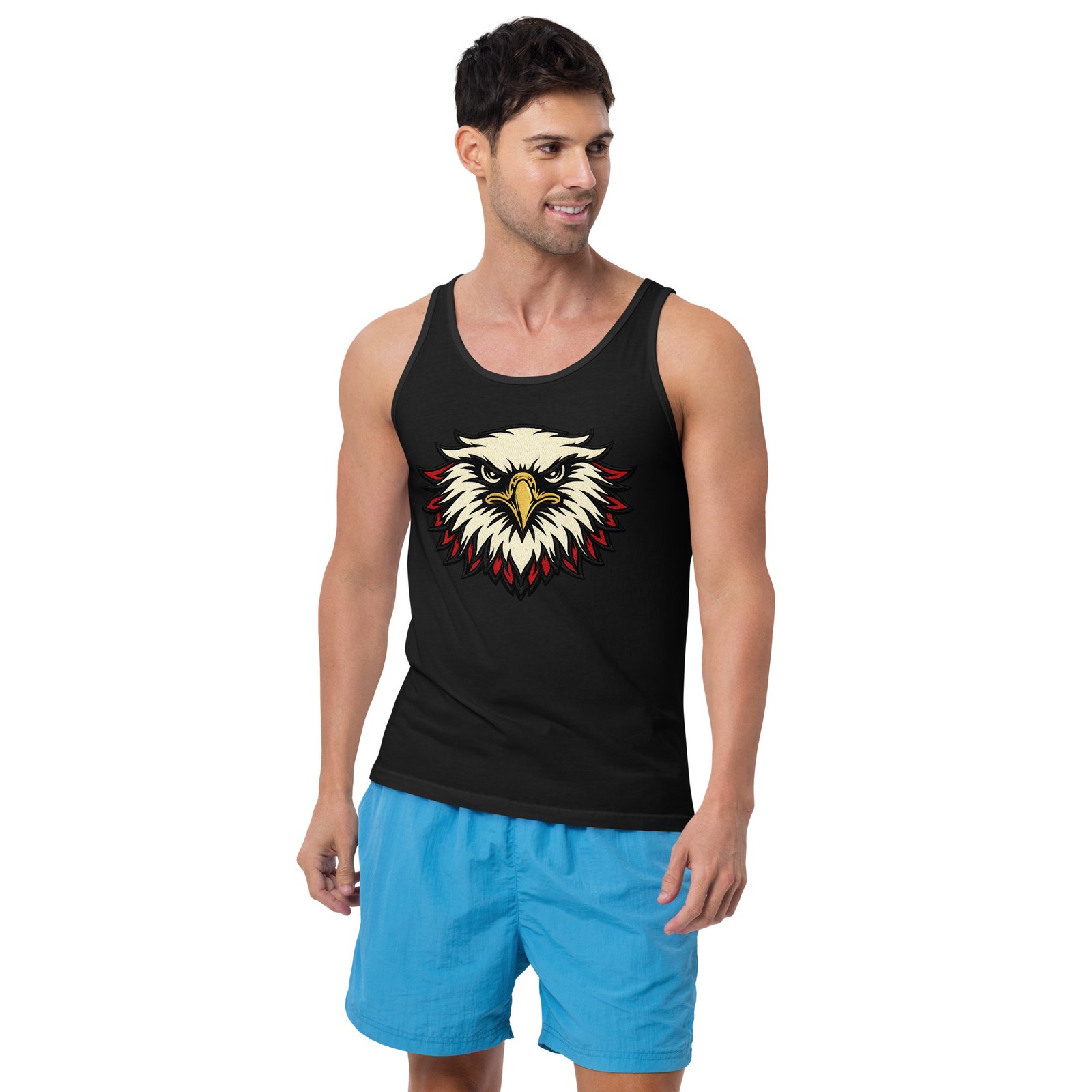 Męska koszulka na ramiączkach „Eagle Power” – tank top z głową orła| Zarn.pl Męska koszulka na ramiączkach „Eagle Power” – tank top z głową orła - obrazek 8