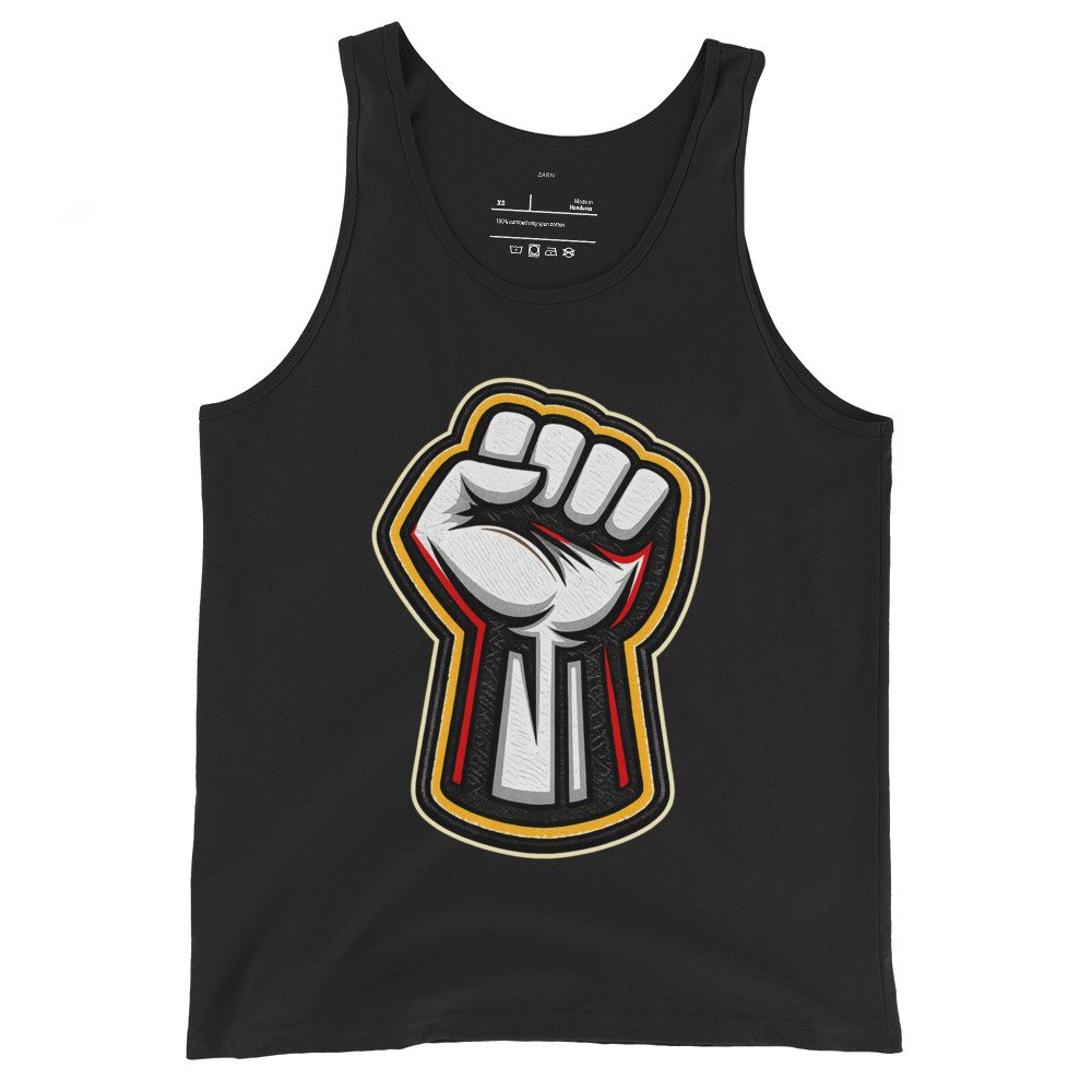Męska koszulka na ramiączkach „Power Fist” – tank top z zaciśniętą pięścią| Zarn.pl Męska koszulka na ramiączkach „Power Fist” – tank top z zaciśniętą pięścią - obrazek 2