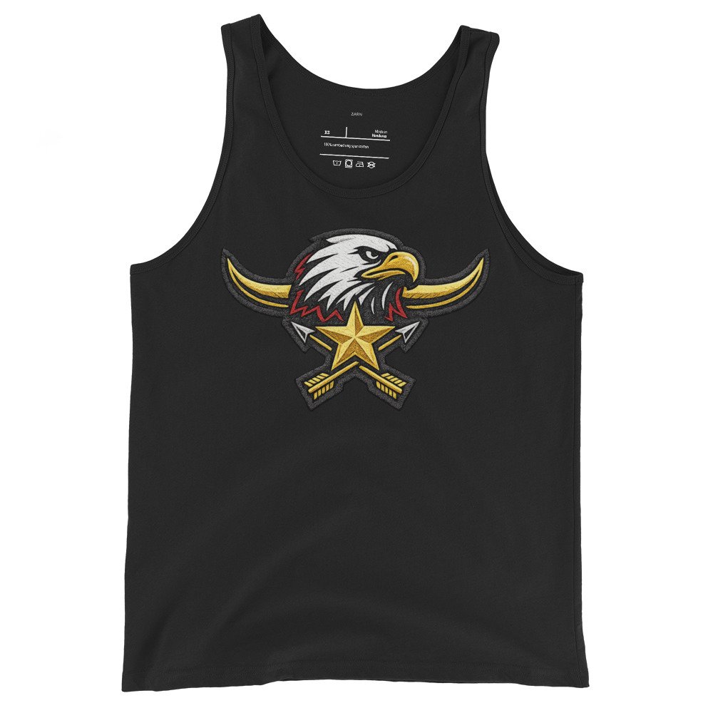 Męska koszulka na ramiączkach z orłem i gwiazdą – tank top patriotyczny western| Zarn.pl Męska koszulka na ramiączkach z orłem i gwiazdą – tank top patriotyczny western - obrazek 2