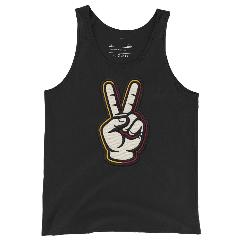 Męska koszulka na ramiączkach ze znakiem pokoju – tank top peace streetwear| Zarn.pl Męska koszulka na ramiączkach ze znakiem pokoju – tank top peace streetwear - obrazek 2
