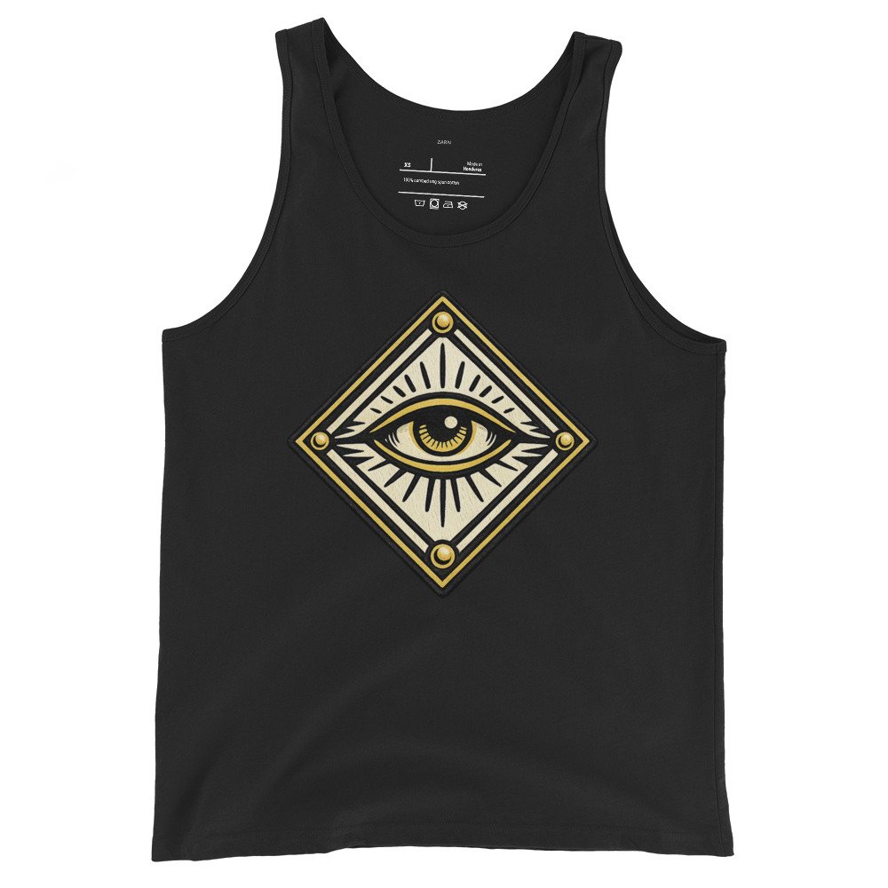 Męska koszulka na ramiączkach z mistycznym okiem – tank top ezoteryczny vintage| Zarn.pl Męska koszulka na ramiączkach z mistycznym okiem – tank top ezoteryczny vintage - obrazek 2
