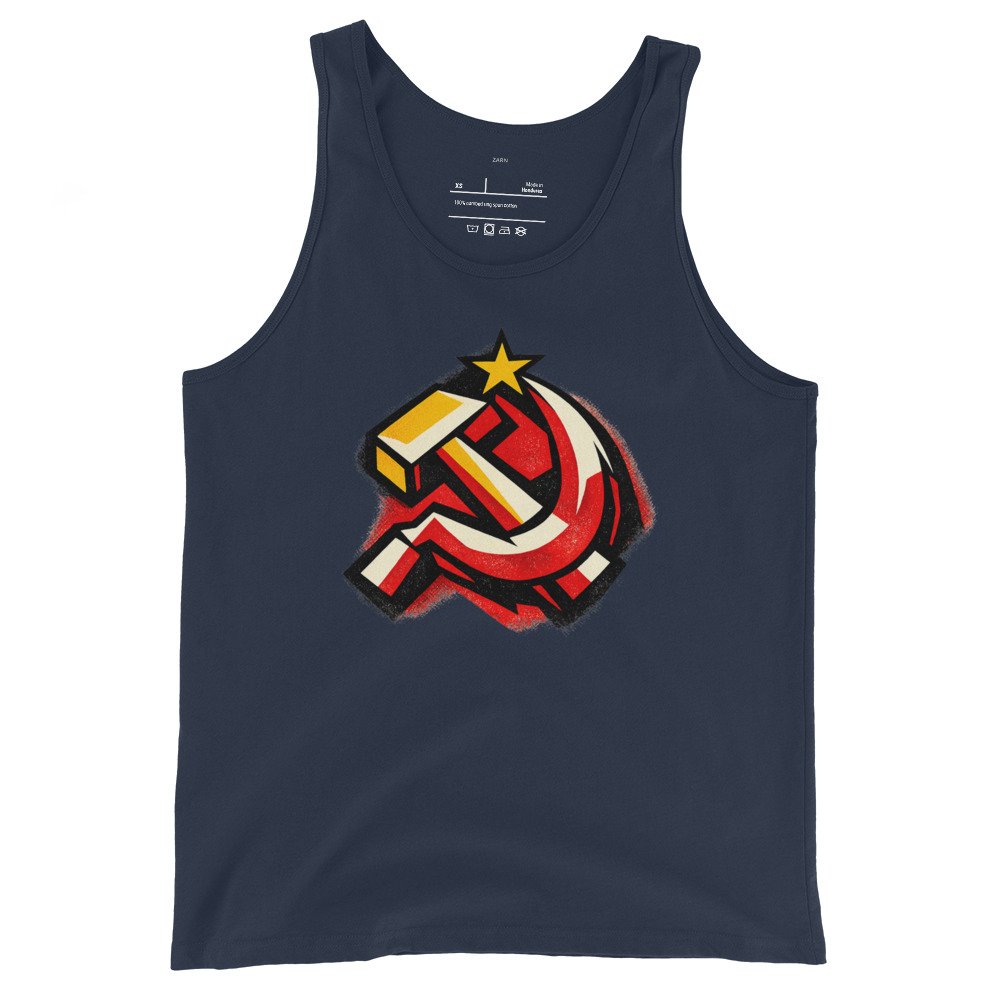 Koszulka na ramiączkach PRL „Młot i Sierp” – tank top retro symbol komunizmu| Zarn.pl Koszulka na ramiączkach PRL „Młot i Sierp” – tank top retro symbol komunizmu - obrazek 3