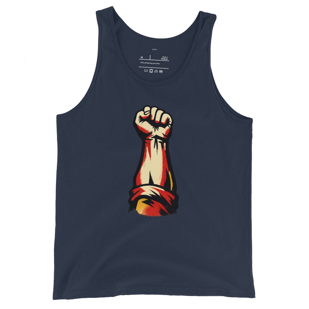 Koszulka na ramiączkach PRL „Zaciśnięta Pięść” – tank top retro propaganda| Zarn.pl Koszulka na ramiączkach PRL „Zaciśnięta Pięść” – tank top retro propaganda - obrazek 3