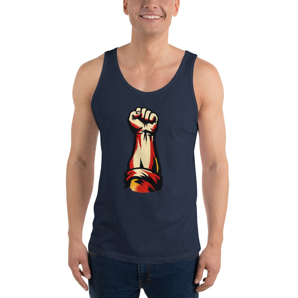 Koszulka na ramiączkach PRL „Zaciśnięta Pięść” – tank top retro propaganda| Zarn.pl Koszulka na ramiączkach PRL „Zaciśnięta Pięść” – tank top retro propaganda - obrazek 8