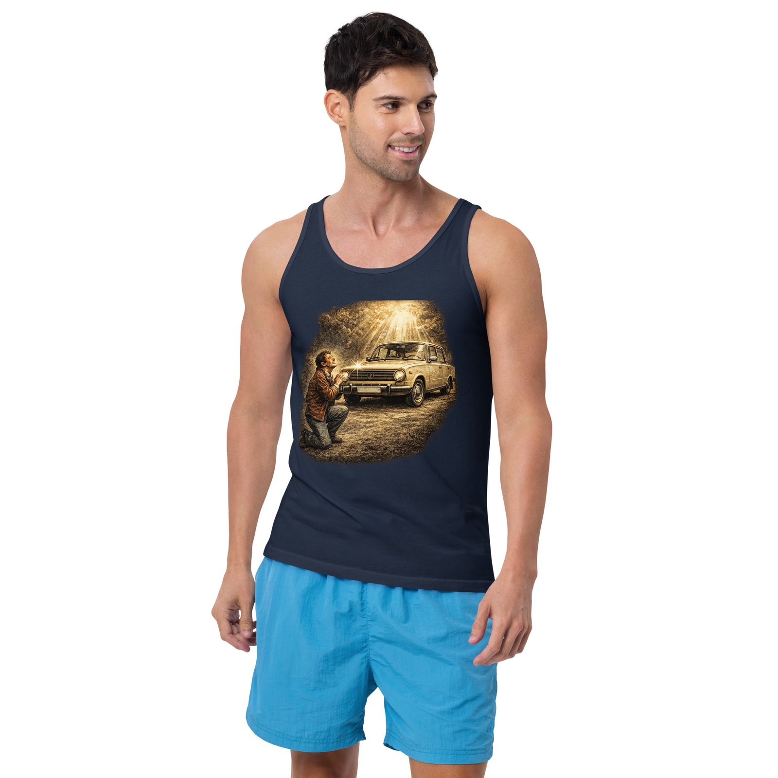 Koszulka na ramiączkach PRL „Cud Motoryzacji” – tank top retro samochód vintage| Zarn.pl Koszulka na ramiączkach PRL „Cud Motoryzacji” – tank top retro samochód vintage - obrazek 8