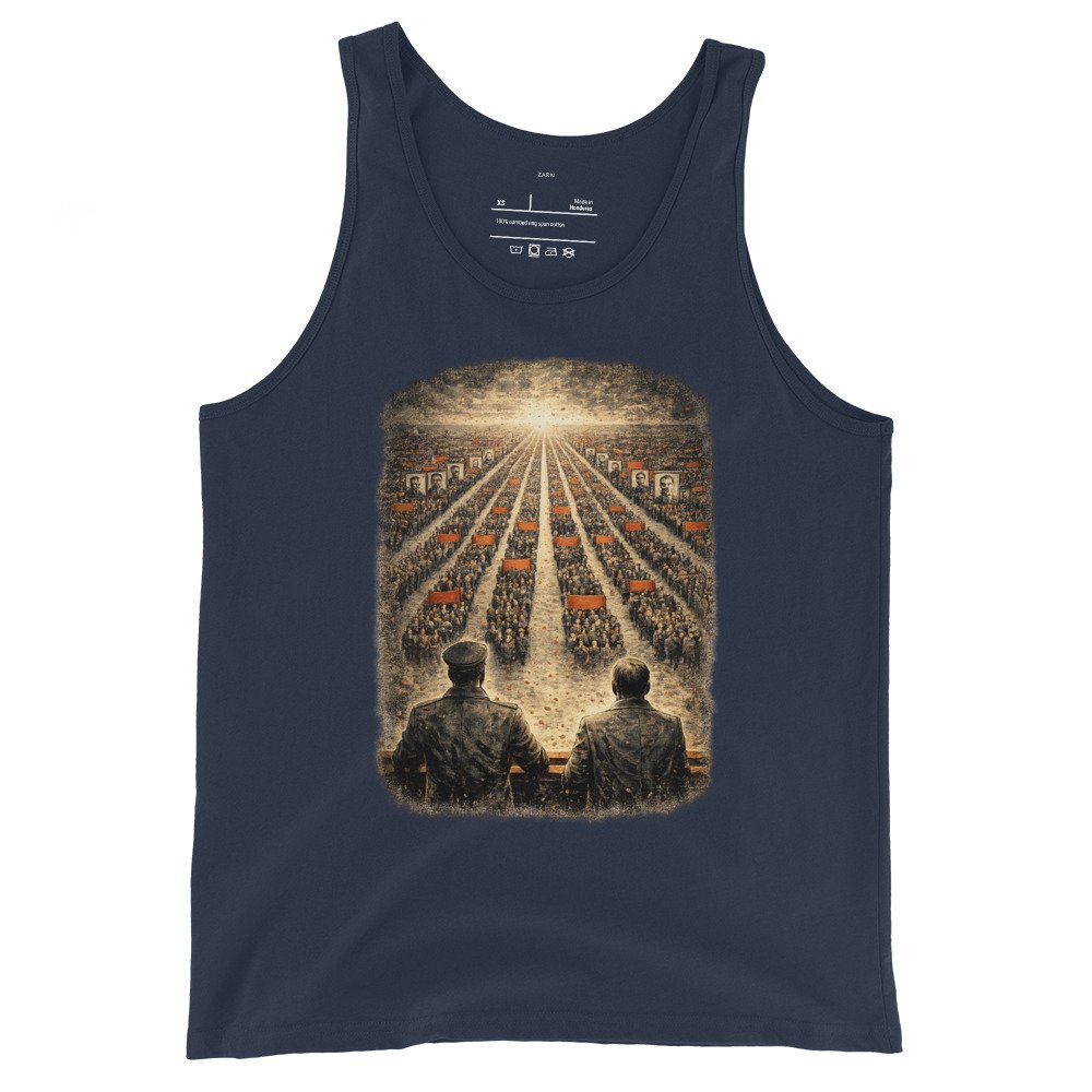 Koszulka na ramiączkach PRL „Pochód Ludowy” – tank top retro propaganda| Zarn.pl Koszulka na ramiączkach PRL „Pochód Ludowy” – tank top retro propaganda - obrazek 3