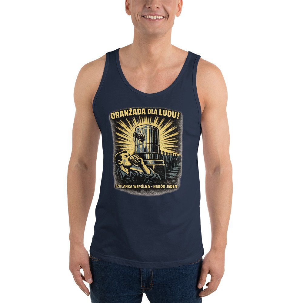 Koszulka na ramiączkach PRL „Oranżada dla Ludu” – tank top retro humor| Zarn.pl Koszulka na ramiączkach PRL „Oranżada dla Ludu” – tank top retro humor - obrazek 9