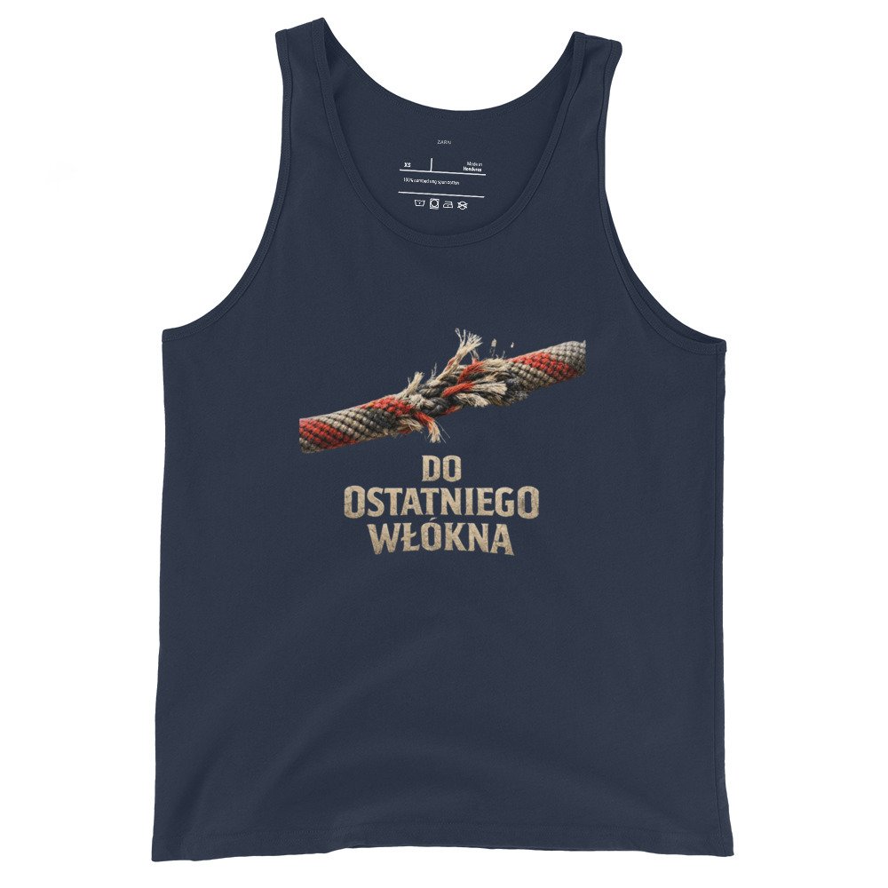 Męska koszulka na ramiączkach „Do Ostatniego Włókna” – motywacyjny tank top siła i wytrwałość| Zarn.pl Męska koszulka na ramiączkach „Do Ostatniego Włókna” – motywacyjny tank top siła i wytrwałość - obrazek 3