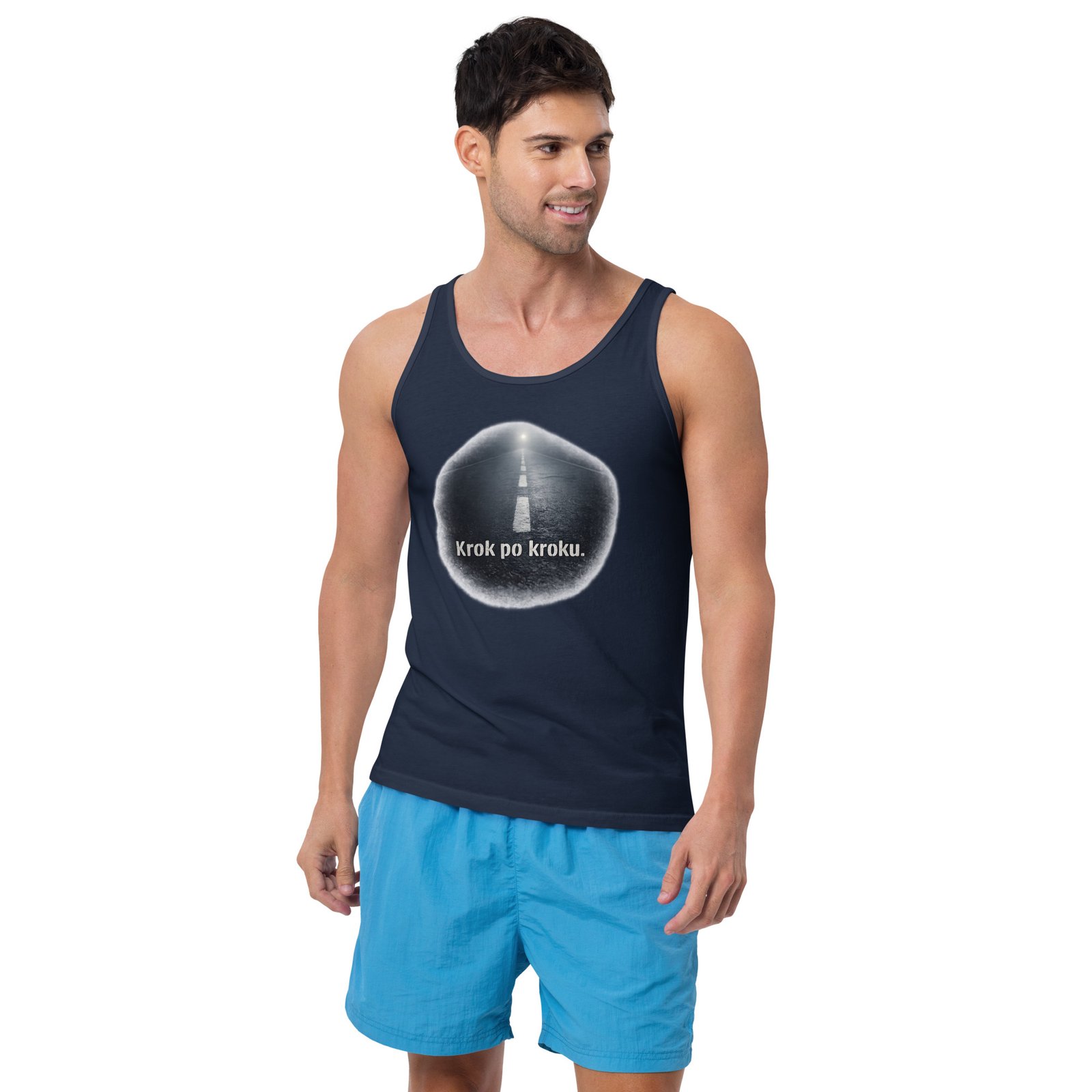 Męska koszulka na ramiączkach „Krok po Kroku” – motywacyjny tank top droga do celu| Zarn.pl Męska koszulka na ramiączkach „Krok po Kroku” – motywacyjny tank top droga do celu - obrazek 8