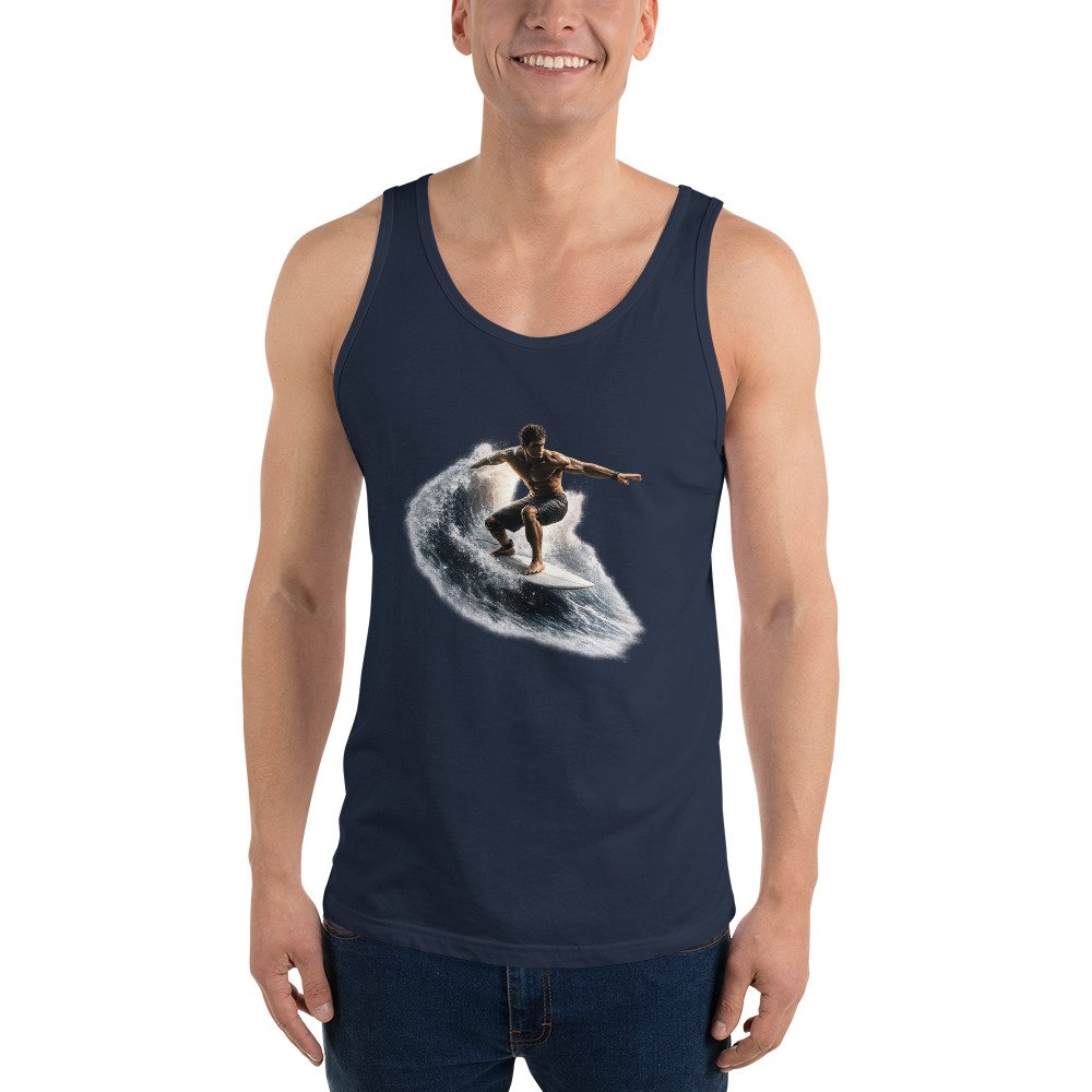 Męska koszulka na ramiączkach „Moc Fali” – sportowa koszulka tank top z surferem| Zarn.pl Męska koszulka na ramiączkach „Moc Fali” – sportowa koszulka tank top z surferem - obrazek 9