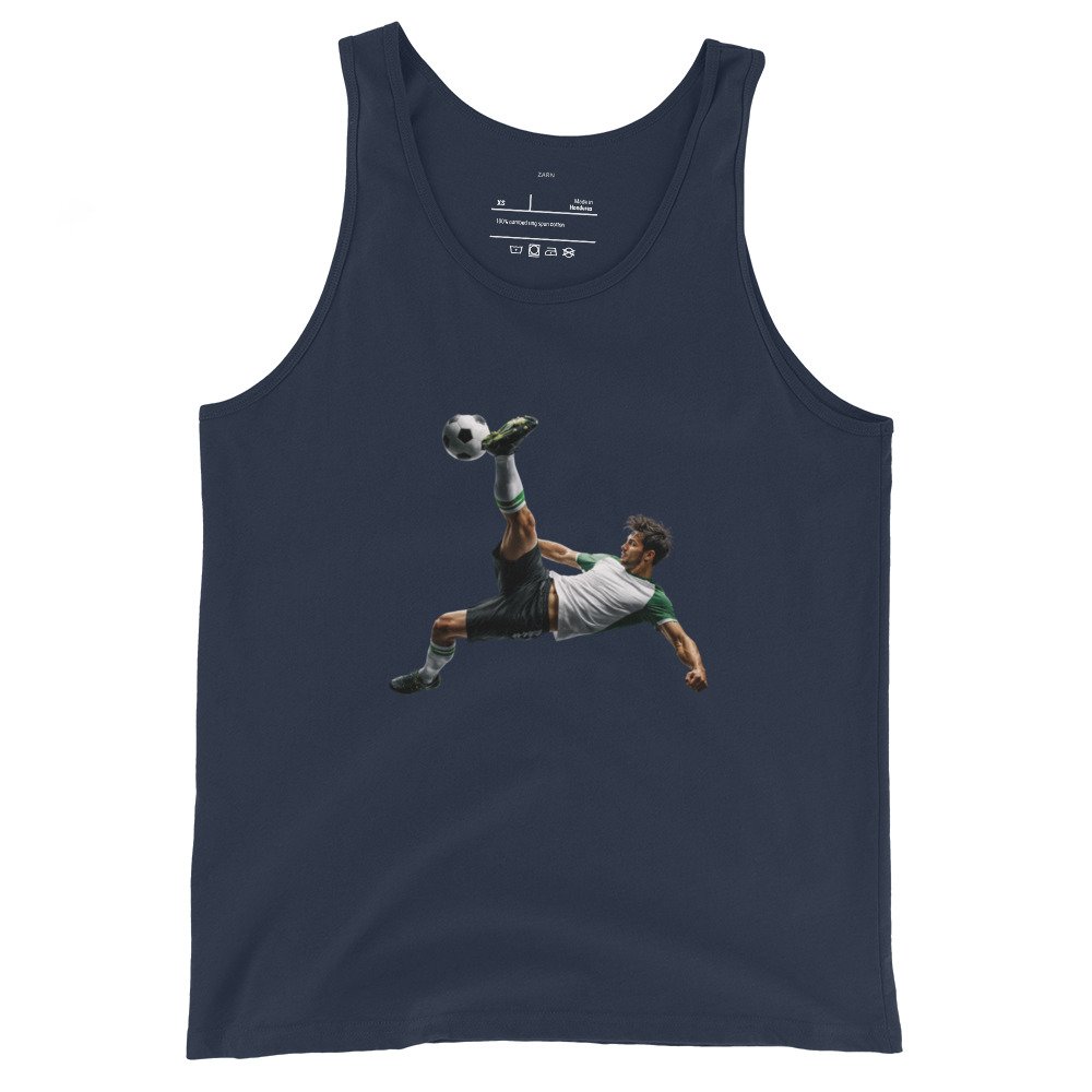 Męska koszulka na ramiączkach „Gol Marzeń” – sportowa koszulka tank top z piłkarzem| Zarn.pl Męska koszulka na ramiączkach „Gol Marzeń” – sportowa koszulka tank top z piłkarzem - obrazek 3
