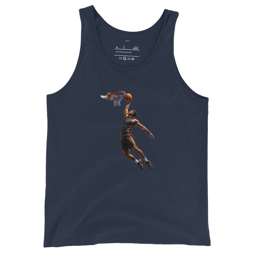 Męska koszulka na ramiączkach „Air Dunk” – sportowa koszulka tank top z koszykarzem| Zarn.pl Męska koszulka na ramiączkach „Air Dunk” – sportowa koszulka tank top z koszykarzem - obrazek 3