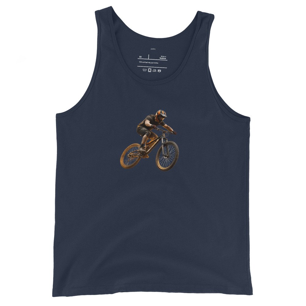 Męska koszulka na ramiączkach „Downhill Ride” – sportowa koszulka tank top z rowerzystą MTB| Zarn.pl Męska koszulka na ramiączkach „Downhill Ride” – sportowa koszulka tank top z rowerzystą MTB - obrazek 3