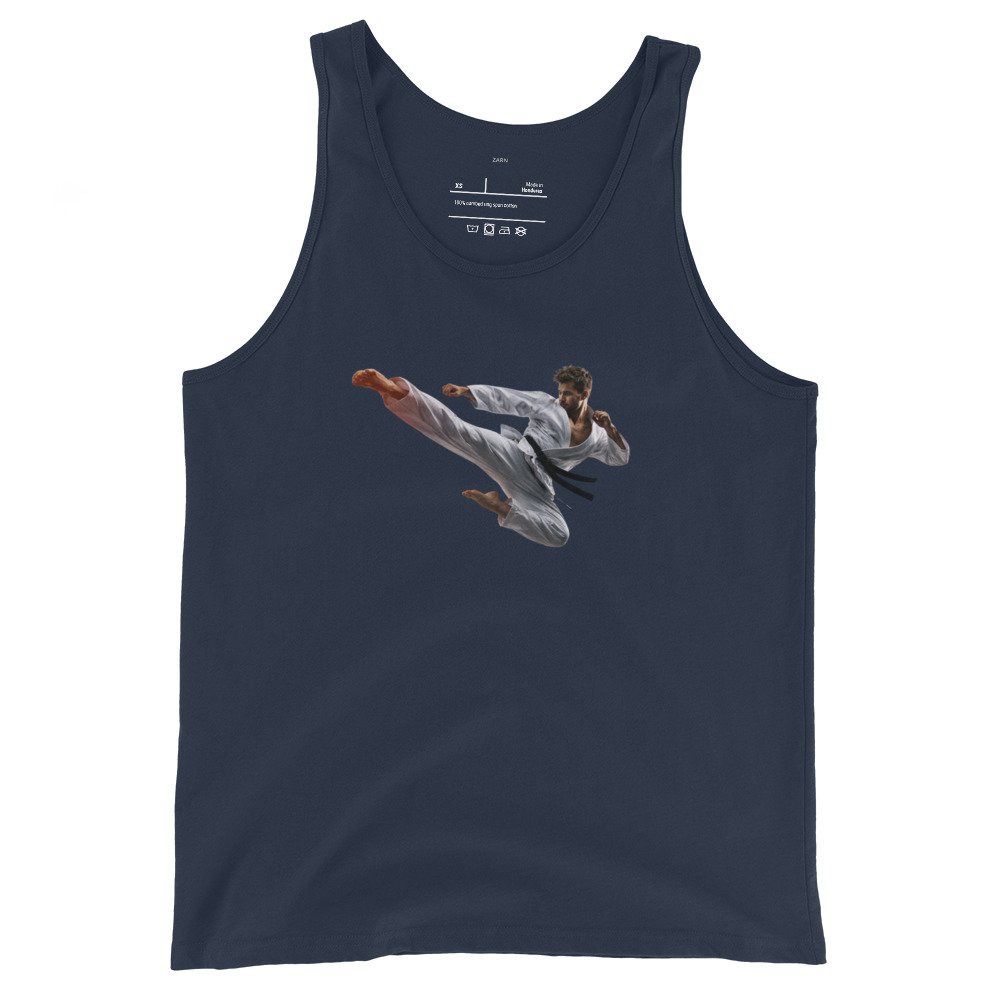 Męska koszulka na ramiączkach „Karate Master” – sportowa koszulka tank top z zawodnikiem karate| Zarn.pl Męska koszulka na ramiączkach „Karate Master” – sportowa koszulka tank top z zawodnikiem karate - obrazek 3