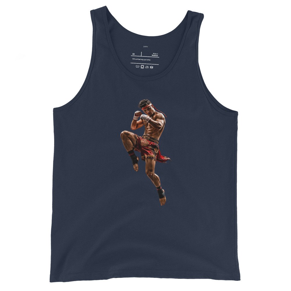 Męska koszulka na ramiączkach „Muay Thai Fighter” – sportowa koszulka tank top Muay Thai| Zarn.pl Męska koszulka na ramiączkach „Muay Thai Fighter” – sportowa koszulka tank top Muay Thai - obrazek 3