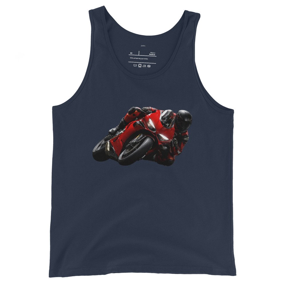 Męska koszulka na ramiączkach „Red Speed Rider” – sportowa koszulka motocyklowa Auto-Moto| Zarn.pl Męska koszulka na ramiączkach „Red Speed Rider” – sportowa koszulka motocyklowa Auto-Moto - obrazek 3