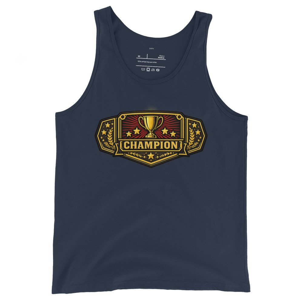 Męska koszulka na ramiączkach „Champion Belt” – tank top z pasem mistrzowskim| Zarn.pl Męska koszulka na ramiączkach „Champion Belt” – tank top z pasem mistrzowskim - obrazek 3