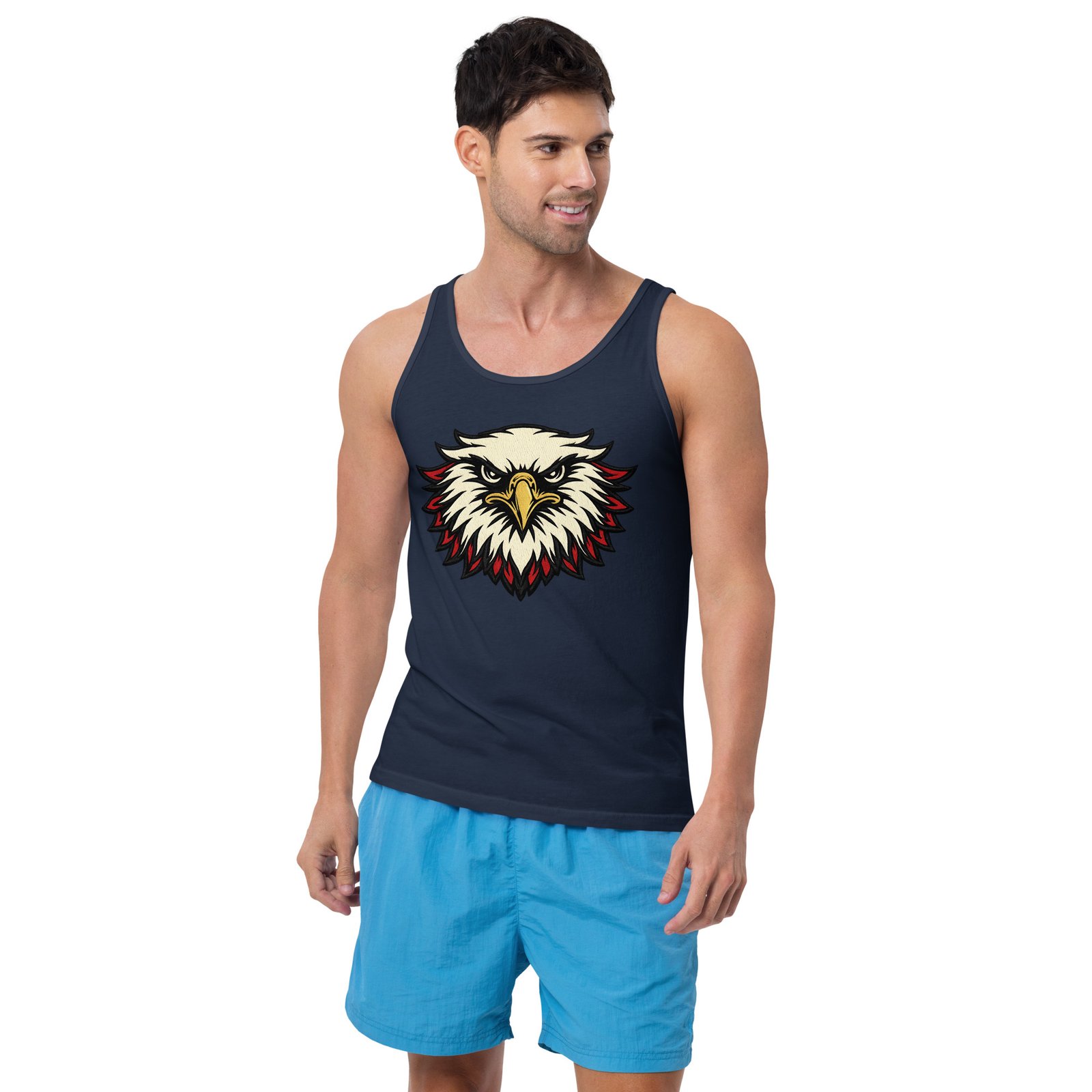 Męska koszulka na ramiączkach „Eagle Power” – tank top z głową orła| Zarn.pl Męska koszulka na ramiączkach „Eagle Power” – tank top z głową orła - obrazek 9