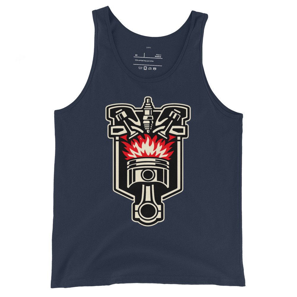 Męska koszulka na ramiączkach „Engine Power” – tank top motoryzacyjny z tłokiem silnika| Zarn.pl Męska koszulka na ramiączkach „Engine Power” – tank top motoryzacyjny z tłokiem silnika - obrazek 3
