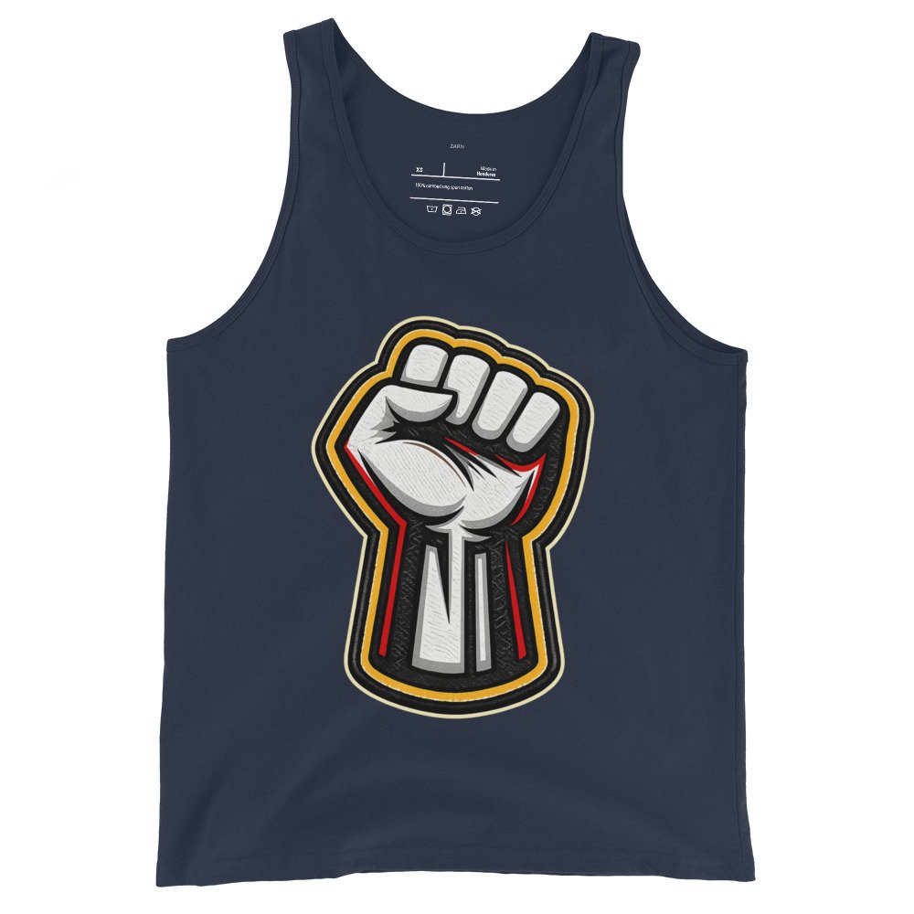 Męska koszulka na ramiączkach „Power Fist” – tank top z zaciśniętą pięścią| Zarn.pl Męska koszulka na ramiączkach „Power Fist” – tank top z zaciśniętą pięścią - obrazek 3