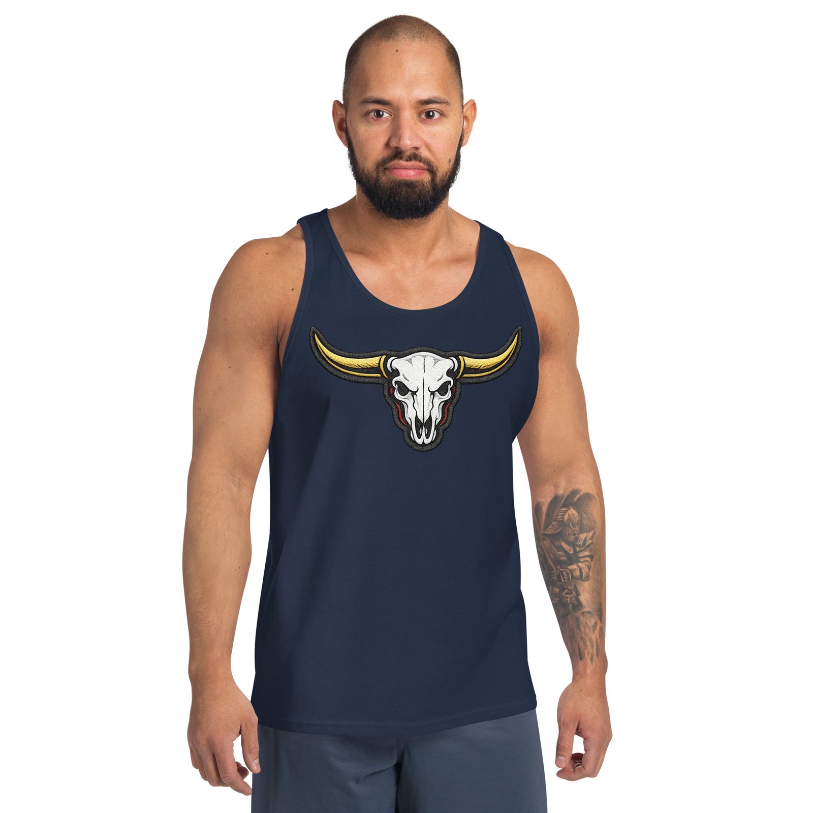 Męska koszulka na ramiączkach z czaszką byka – tank top western rodeo| Zarn.pl Męska koszulka na ramiączkach z czaszką byka – tank top western rodeo - obrazek 8