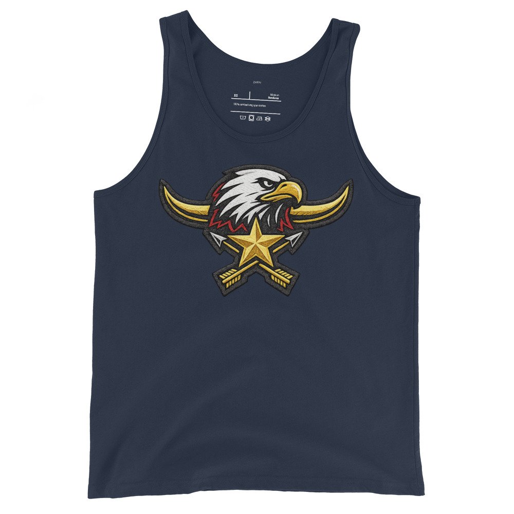 Męska koszulka na ramiączkach z orłem i gwiazdą – tank top patriotyczny western| Zarn.pl Męska koszulka na ramiączkach z orłem i gwiazdą – tank top patriotyczny western - obrazek 3