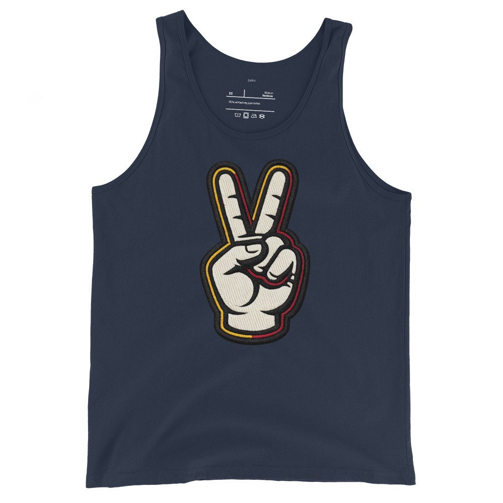 Męska koszulka na ramiączkach ze znakiem pokoju – tank top peace streetwear| Zarn.pl Męska koszulka na ramiączkach ze znakiem pokoju – tank top peace streetwear - obrazek 3