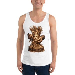 koszulka tank top z artystyczną rzeźbą kobiety
