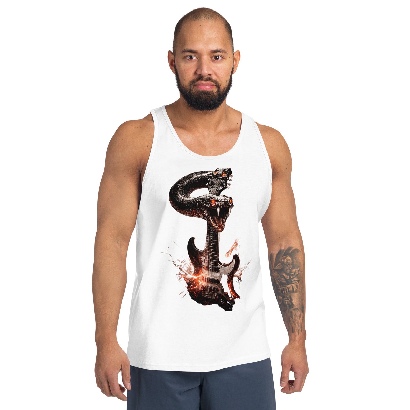 Koszulka na ramiączkach „Venom Strings” – rockowa koszulka tank top z gitarą i wężem| Zarn.pl Koszulka na ramiączkach „Venom Strings” – rockowa koszulka tank top z gitarą i wężem - obrazek 9