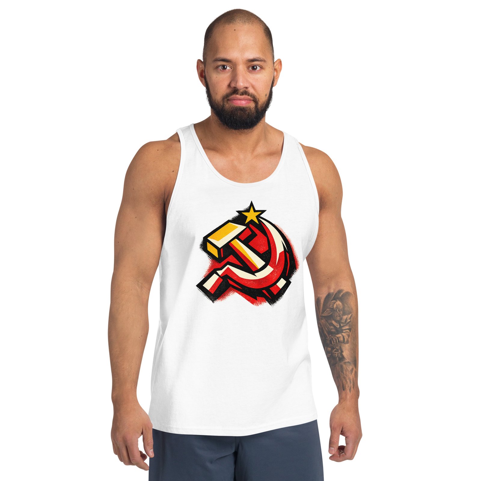 Koszulka na ramiączkach PRL „Młot i Sierp” – tank top retro symbol komunizmu| Zarn.pl Koszulka na ramiączkach PRL „Młot i Sierp” – tank top retro symbol komunizmu - obrazek 9