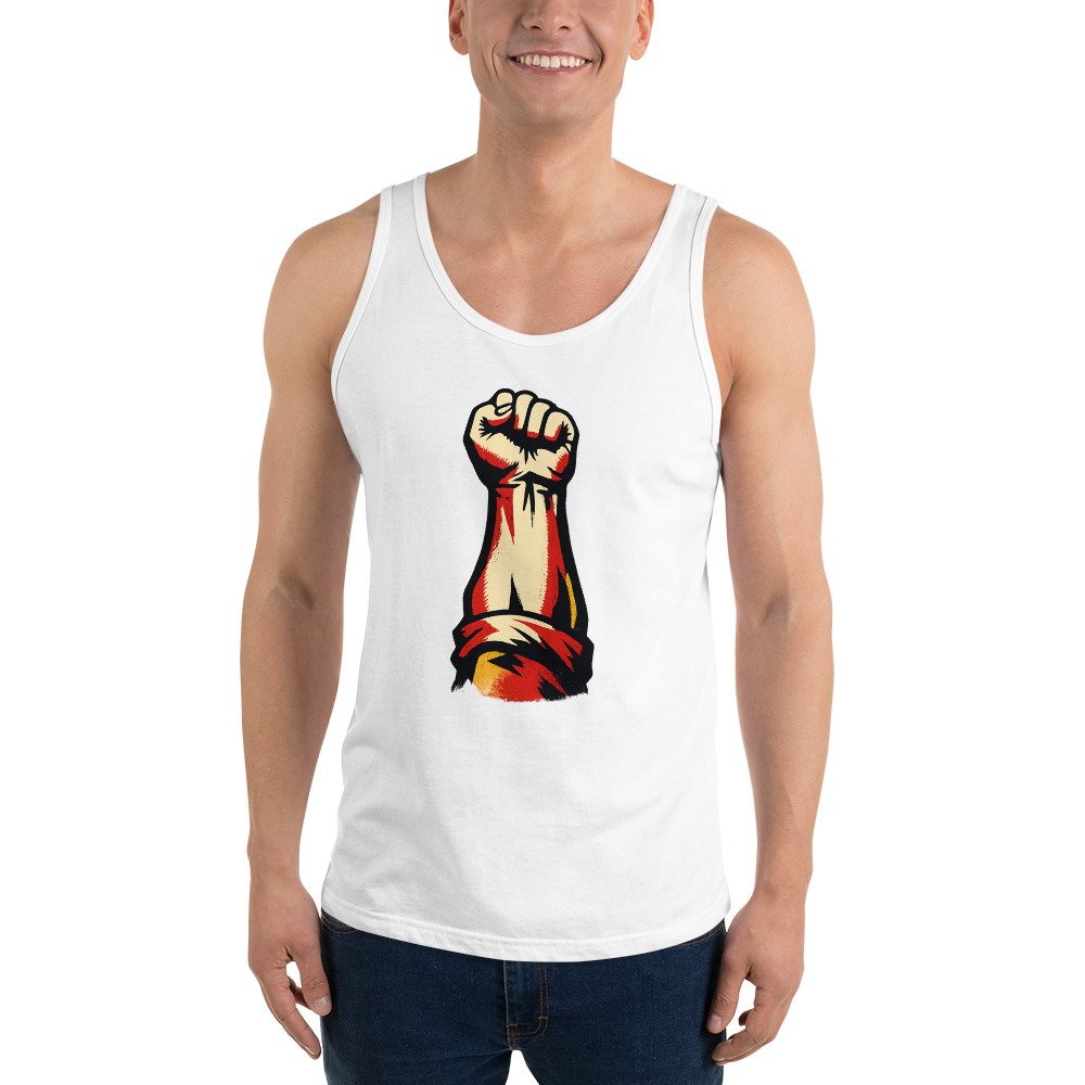 Koszulka na ramiączkach PRL „Zaciśnięta Pięść” – tank top retro propaganda| Zarn.pl Koszulka na ramiączkach PRL „Zaciśnięta Pięść” – tank top retro propaganda - obrazek 9