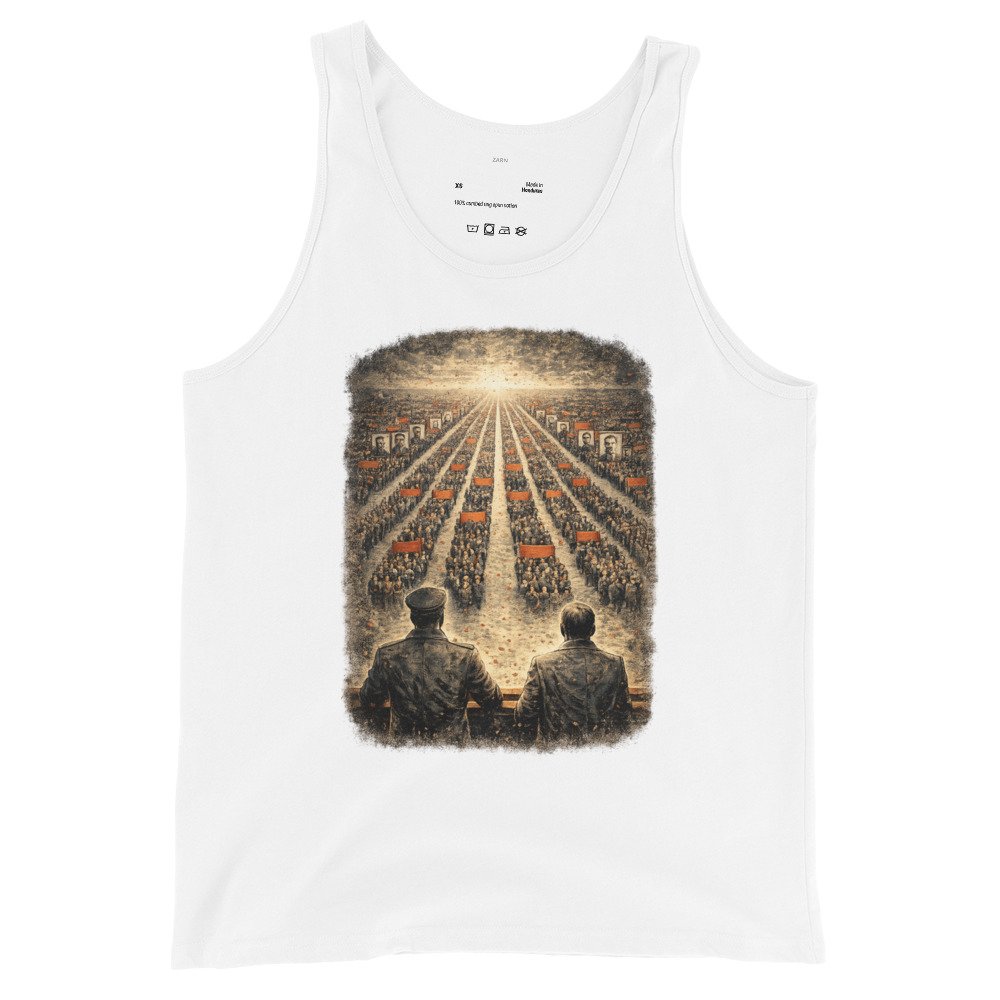 Koszulka na ramiączkach PRL „Pochód Ludowy” – tank top retro propaganda| Zarn.pl Koszulka na ramiączkach PRL „Pochód Ludowy” – tank top retro propaganda - obrazek 4