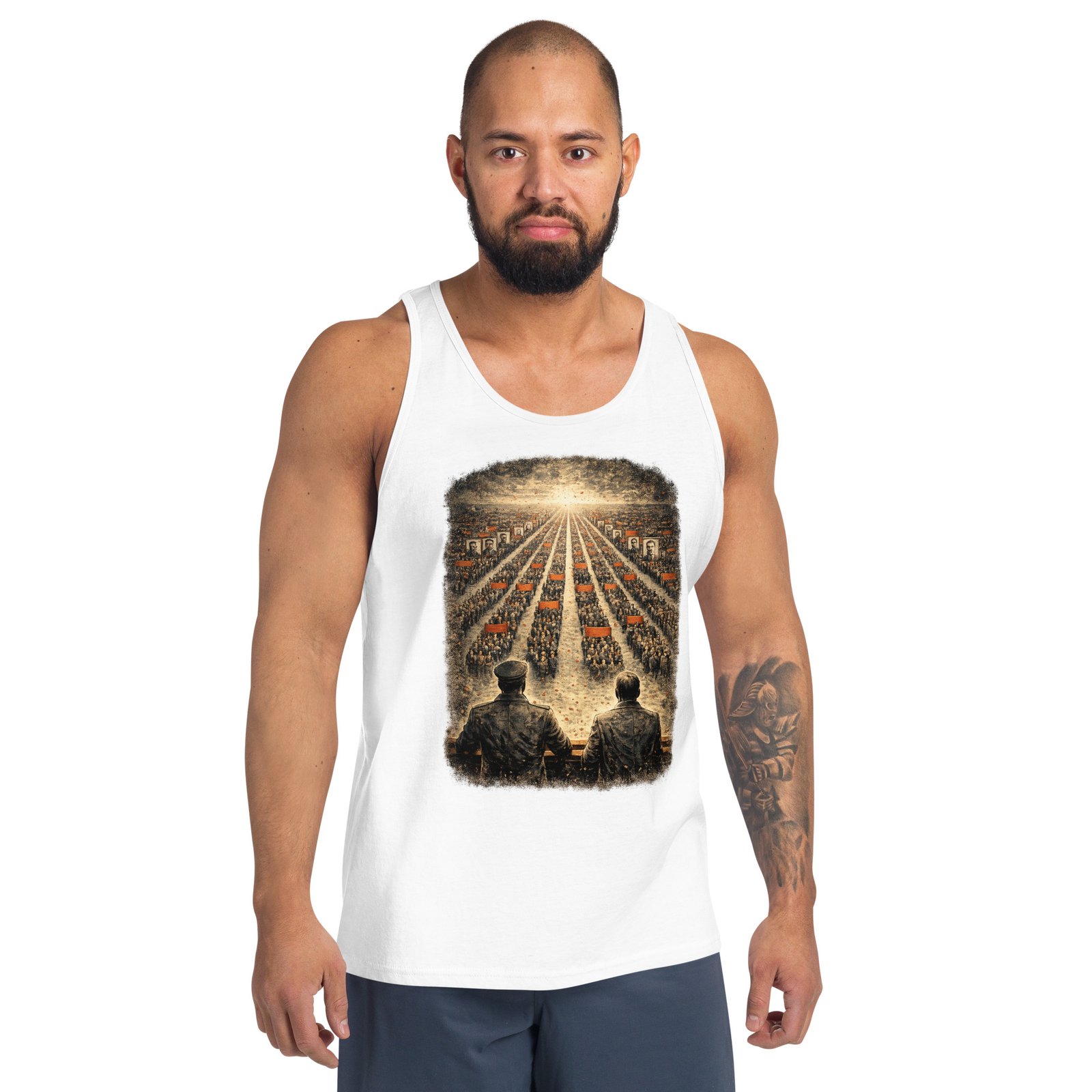 Koszulka na ramiączkach PRL „Pochód Ludowy” – tank top retro propaganda| Zarn.pl Koszulka na ramiączkach PRL „Pochód Ludowy” – tank top retro propaganda - obrazek 9